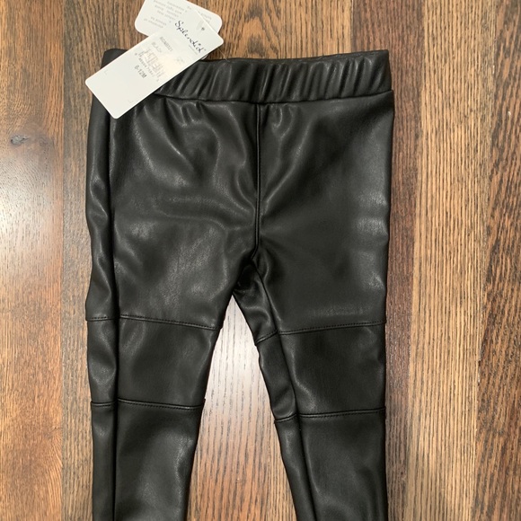 baby faux leather leggings